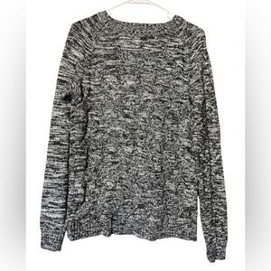 Lands End Womens Drifter Cable Knit Sweater Tweed Gray Size M Medium 10-12